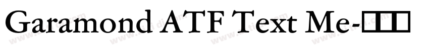 Garamond ATF Text Me字体转换